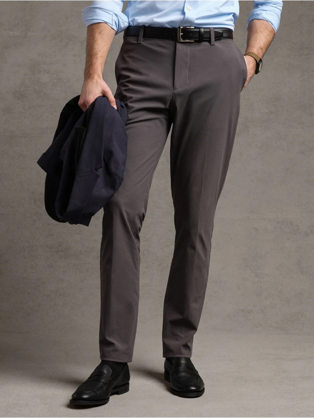 RHONE Men's Commuter PRO Charcoal Dress Pants -  Slim Fit